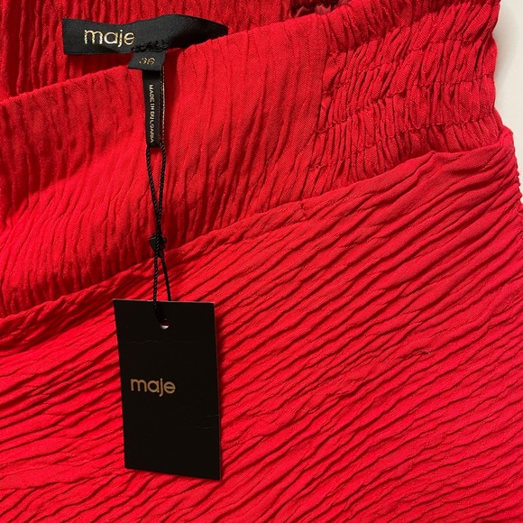NWT Maje Mini Skirt RED - Picture 2 of 4
